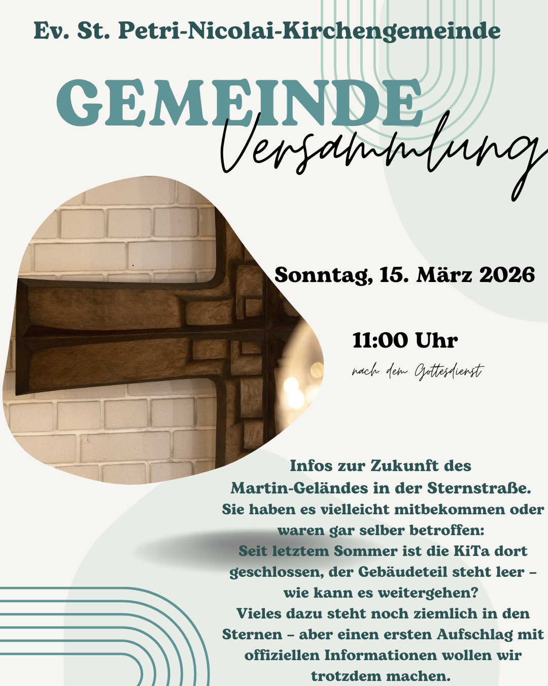 Plakat zur Einl. Gemeindeversammlung am 15.03.26, 11h